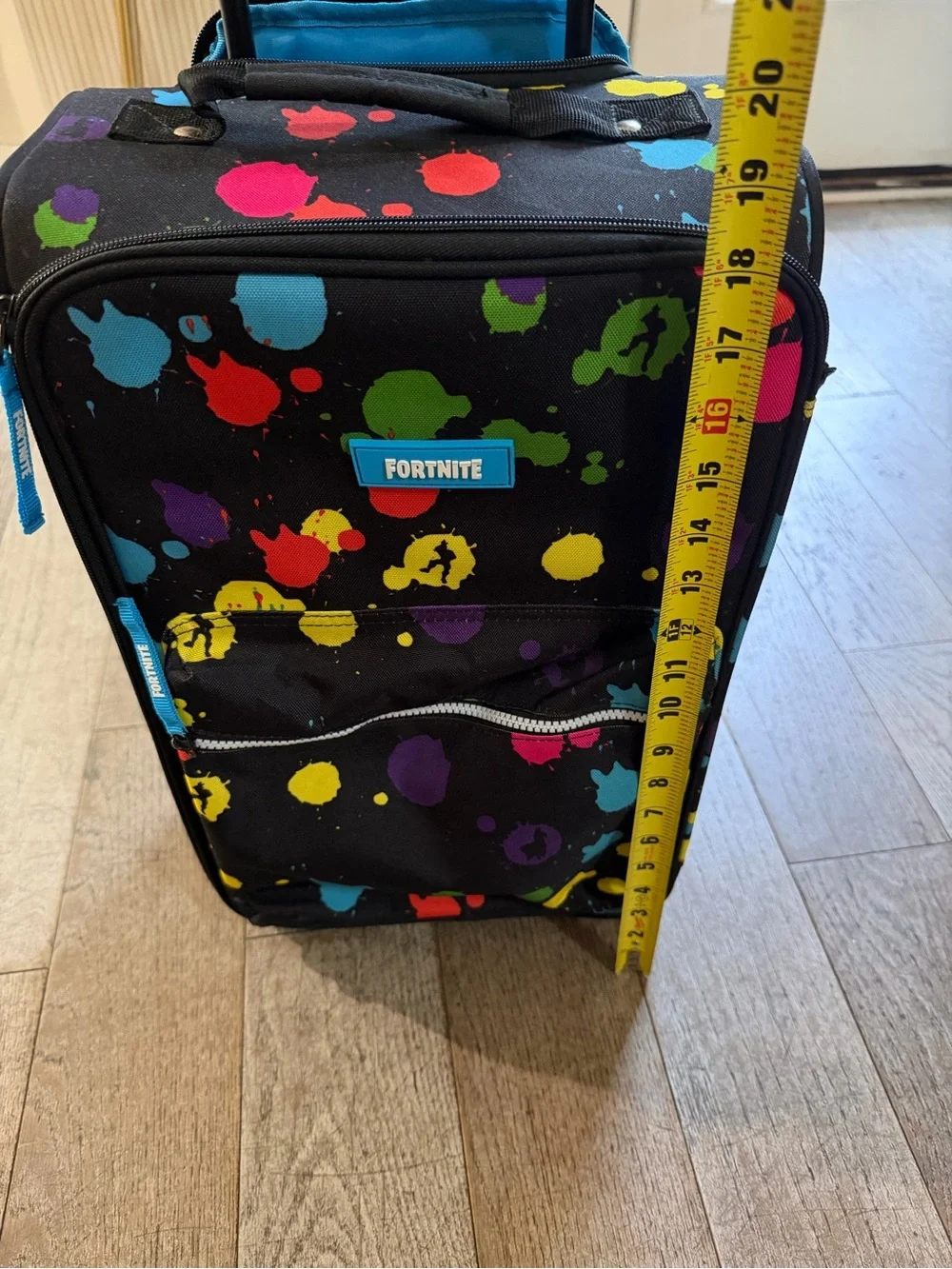Fortnite Kids Black Multicolor Splash Rolling Backpack